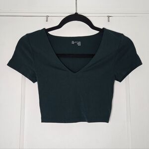 Aerie Workout Short Sleeve Top - Women's X-Small - Dark Green